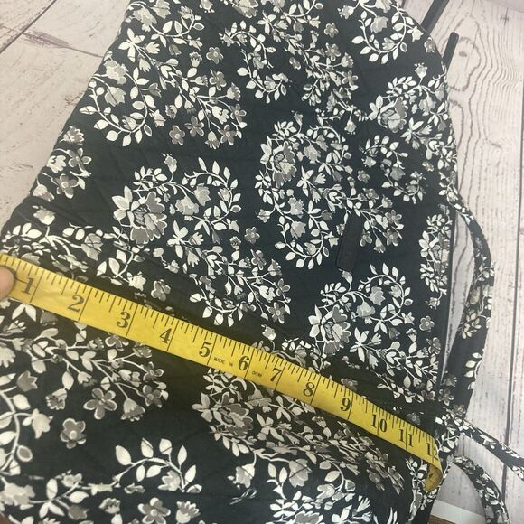 Vera Bradley Small Duffel Chandelier Noir retired Black Floral Weekender - Picture 9 of 9